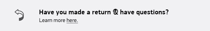 Have you made a return and have questions? Learn more here.